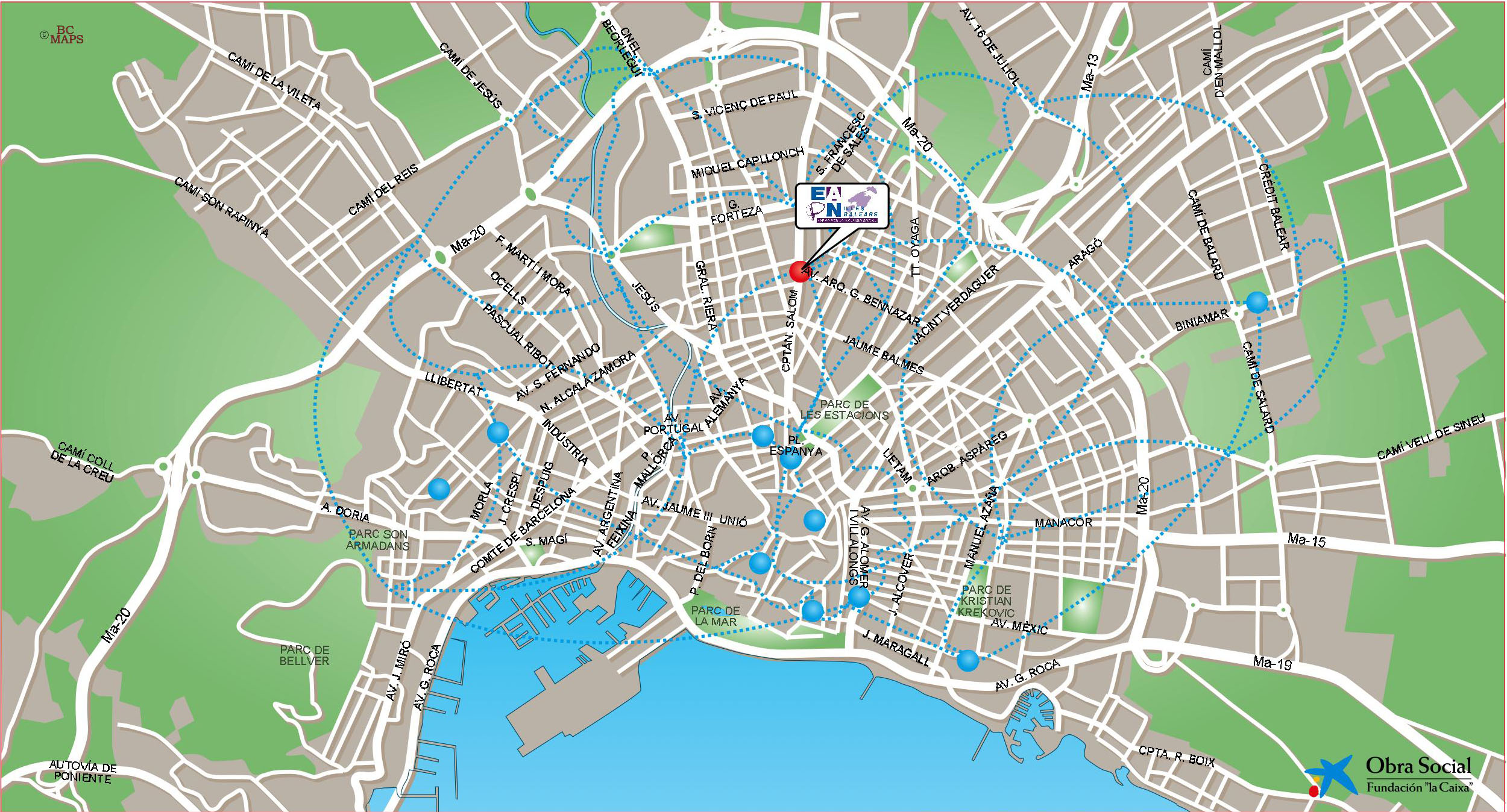 Plasencia - Vector city maps, eps, illustrator, freehand, Corel draw