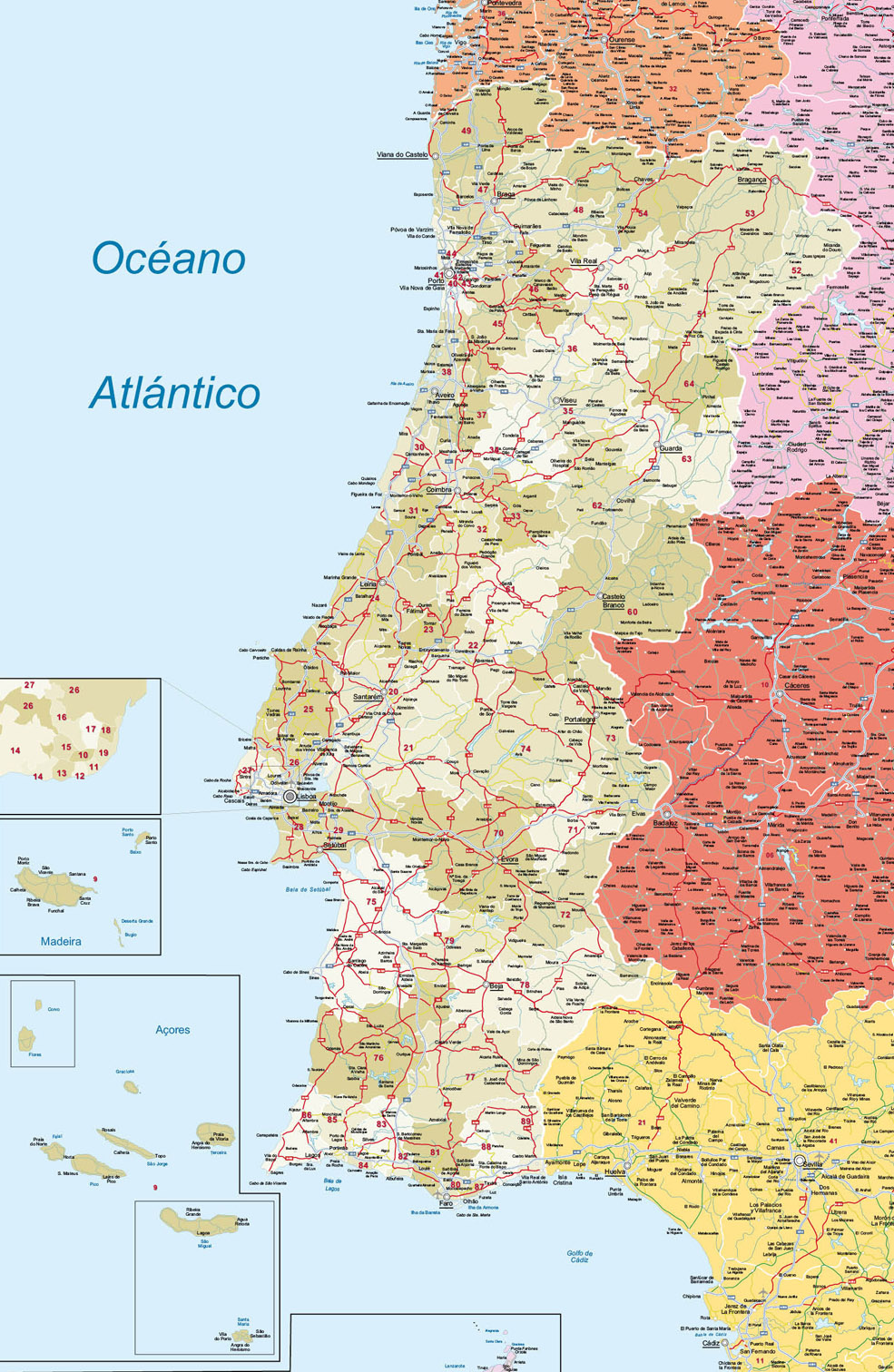Vector Maps of Portugal